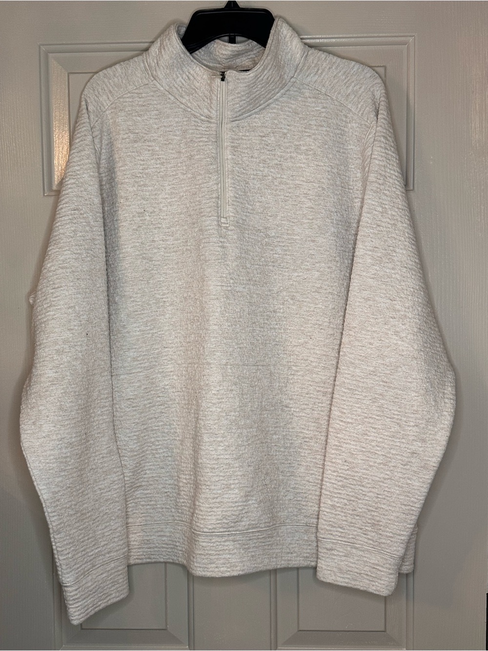 VRST Men's Half-Zip Sweater Pullover in Cream
